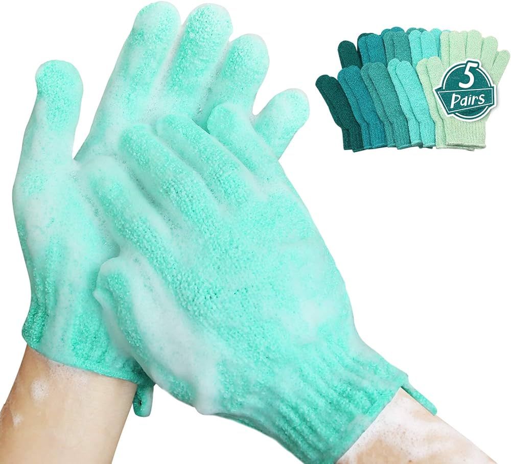 MIG4U Shower Exfoliating Scrub Gloves, Bathing Gloves Body Wash Dead Skin Removal Deep Cleansing ... | Amazon (US)