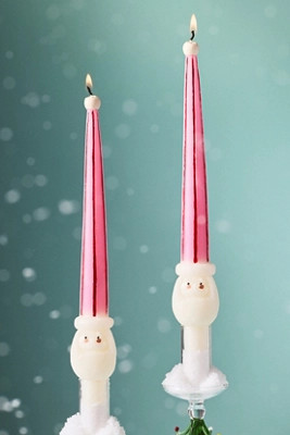 Santa Taper Candles, Set of 2 | Anthropologie (US)
