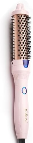 K&K 1.25 Inch Tourmaline Ionic Hot Brush Hair Curler for Loose & Volume Curls, Long Hair Heated S... | Amazon (US)