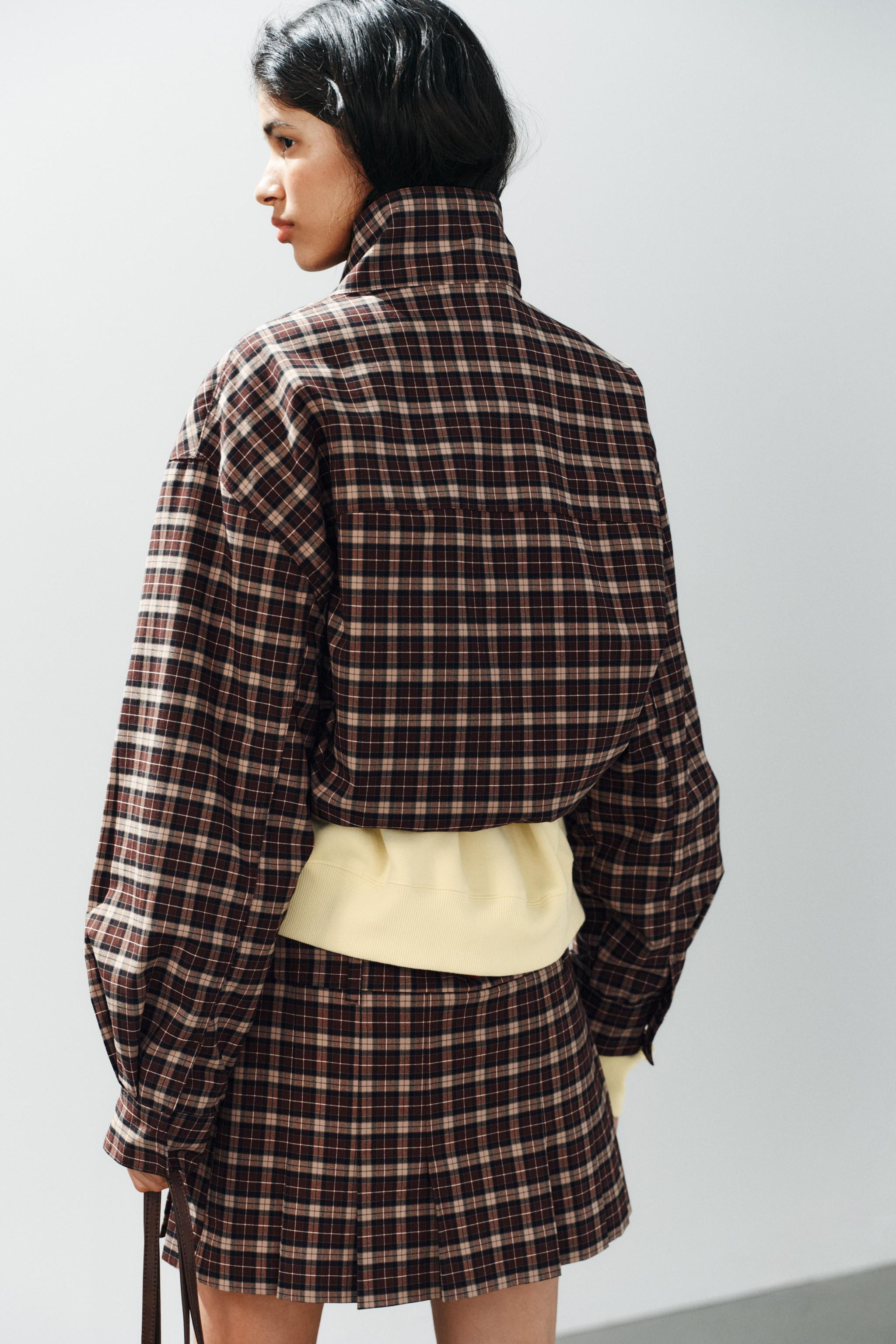 CHECKED ZIP JACKET | Zara UK