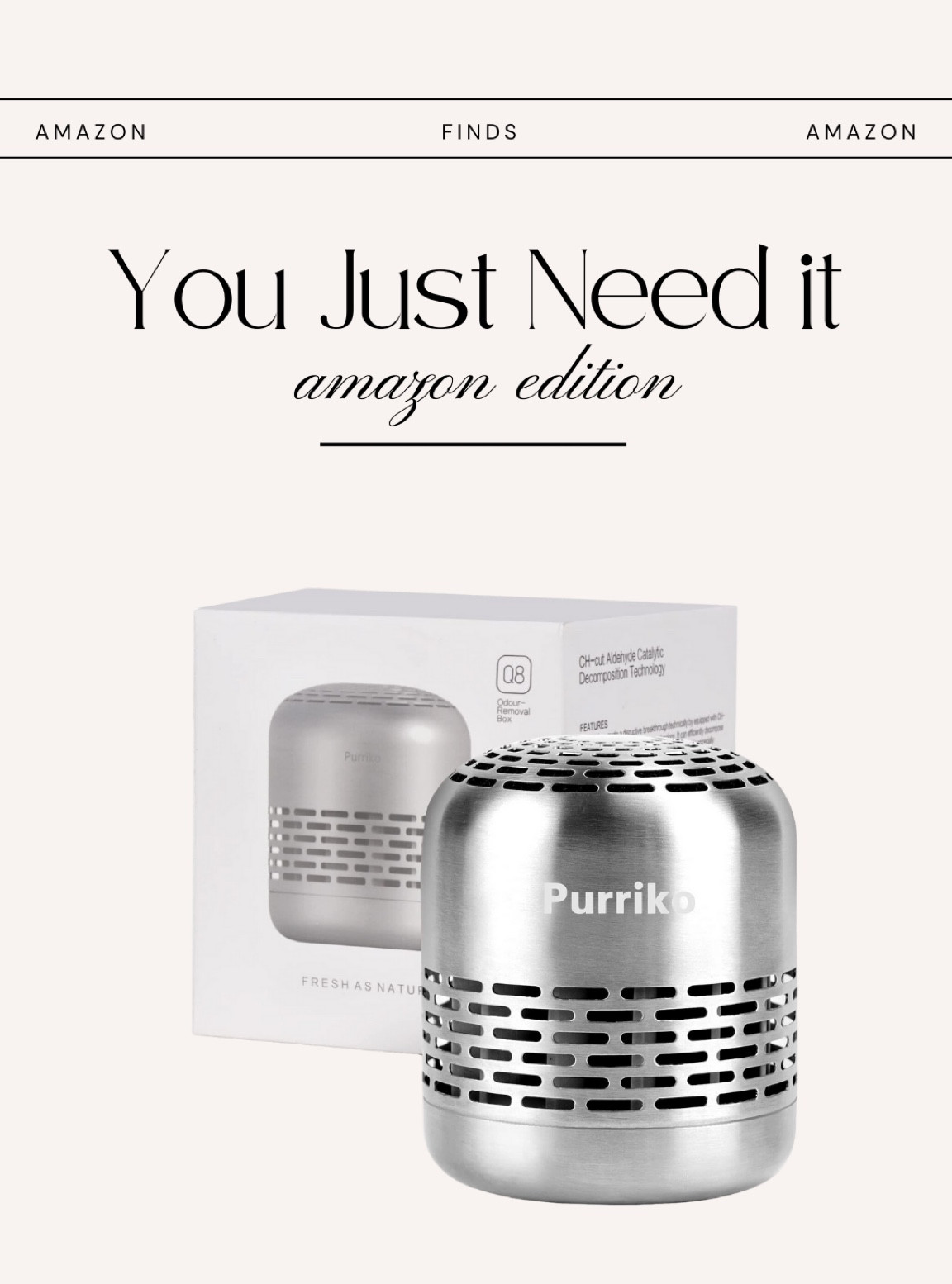 A refrigerator deodorizer that lasts for 10 years.

Home hacks • Amazon finds • fridge organization • you need it