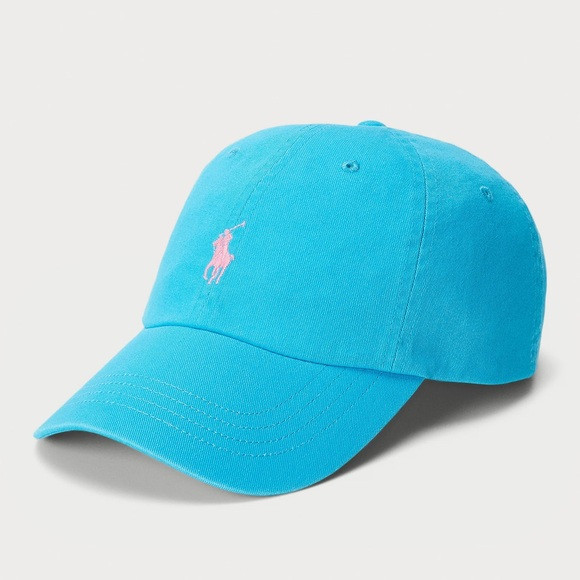 Polo Ralph Lauren Turquoise Cap with Pink Pony | Poshmark