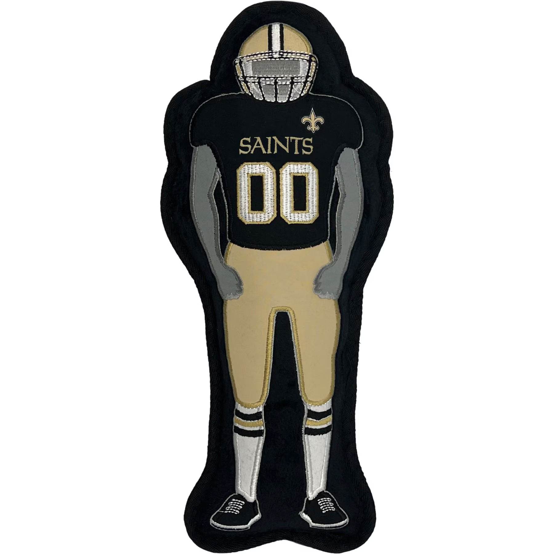 PETS FIRST Player Tough Squeaky Dog Chew Toy, New Orleans Saints - Chewy.com | Chewy.com