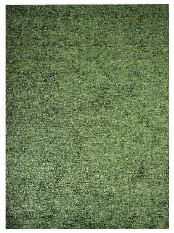 Hand Knotted Gabbeh Silk Mix Area Rug Solid Light Green BBH | Etsy | Etsy (US)