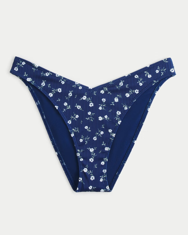 Women's Ribbed High-Leg Cheeky Bikini Bottom | Women's Swimwear | HollisterCo.com | Hollister (US)