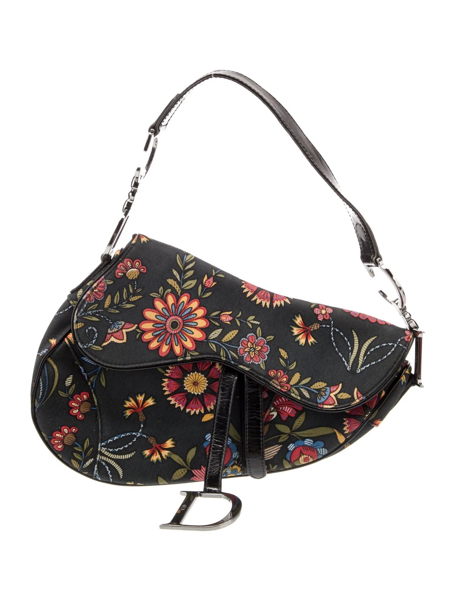 Christian Dior Flora Saddle - Blue Shoulder Bags, Handbags - CHR544754 | The RealReal | The RealReal