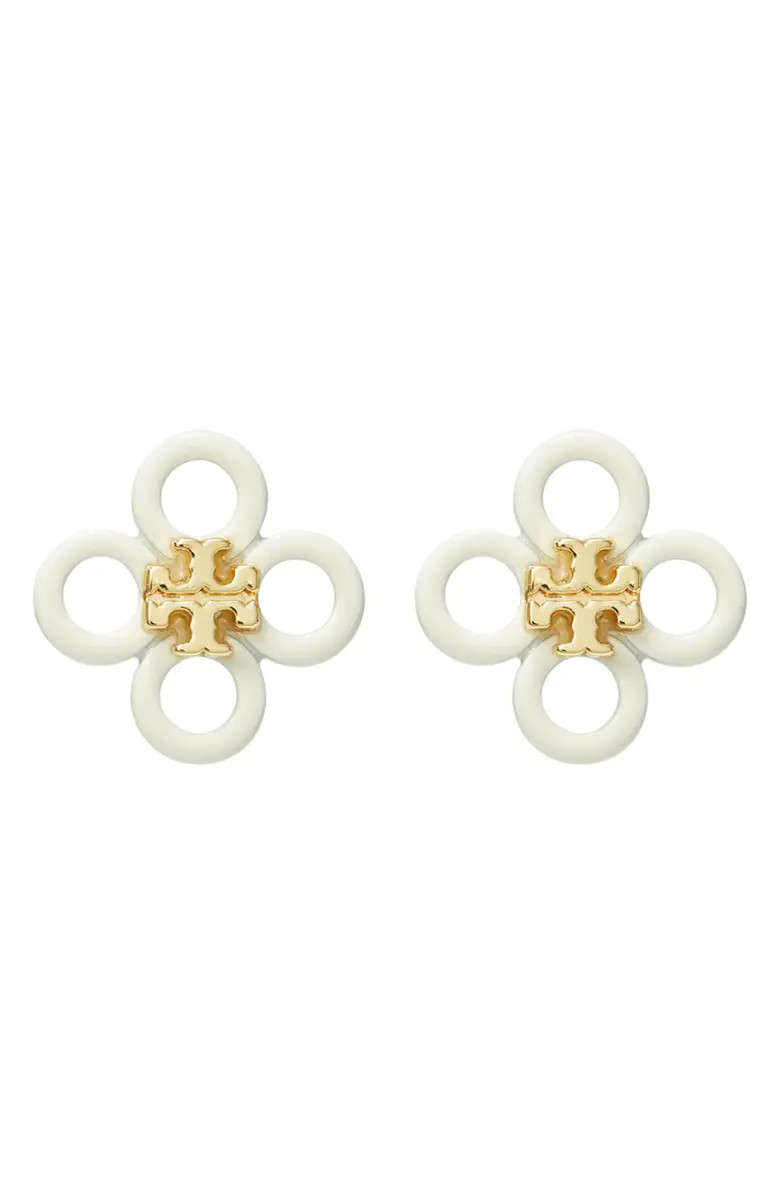 Small Kira Enamel Clover Stud Earrings | Nordstrom