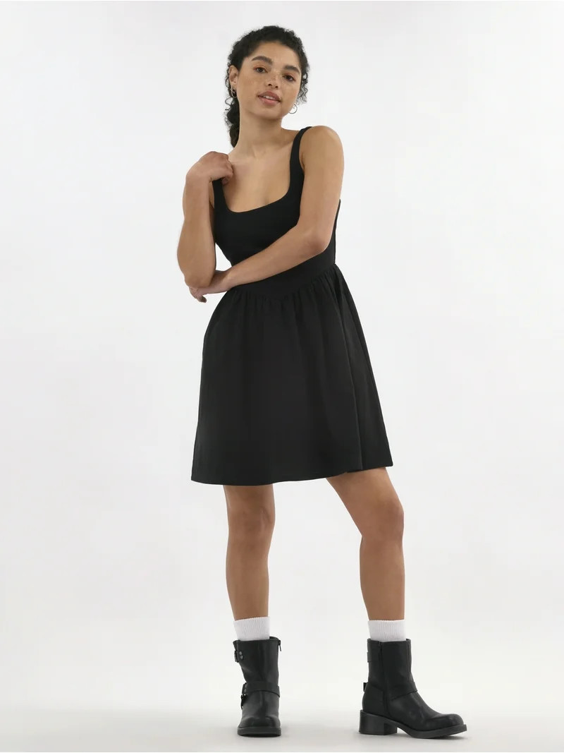 No Boundaries V Waist Mini Tank Dress, Women's | Walmart (US)