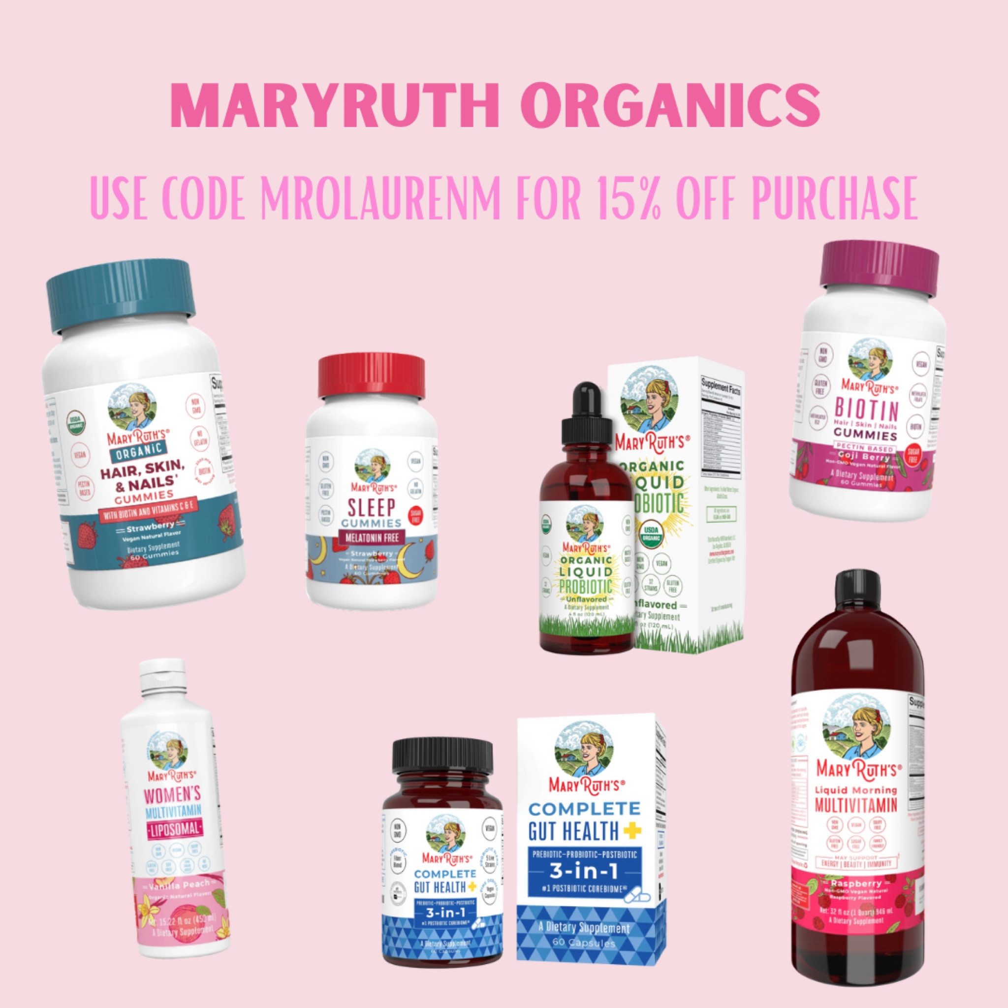 Shop my favorite health and wellness products from MaryRuth Organics✨

Use code through their website!

#LTKbeauty #LTKsalealert #LTKSale