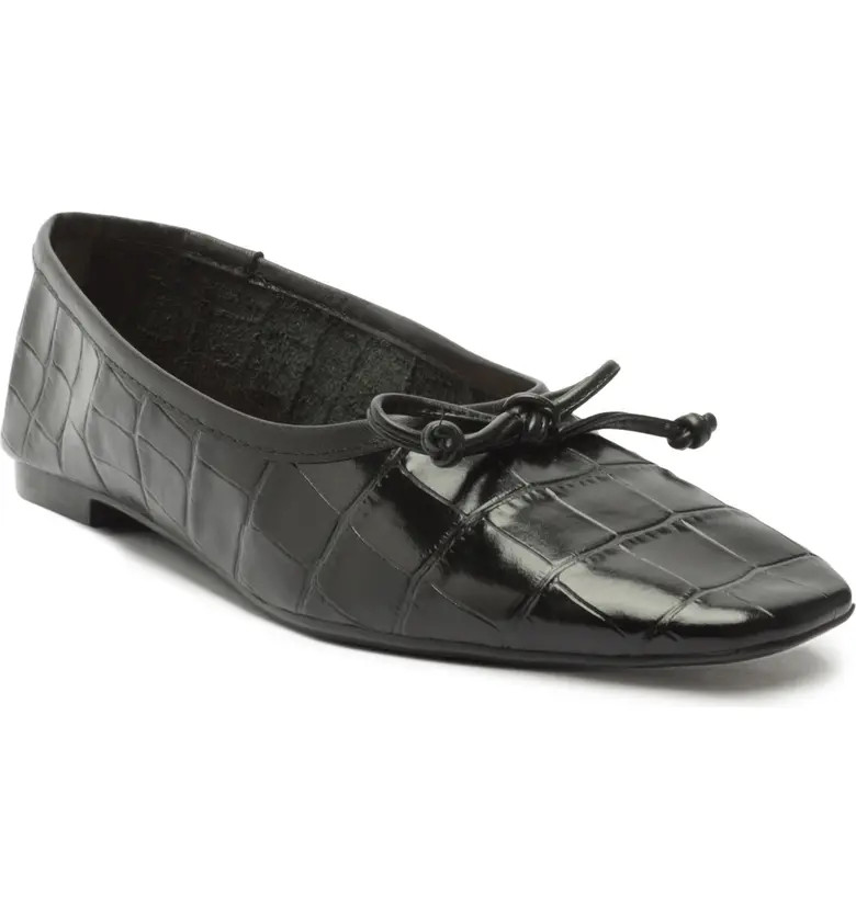 Arissa Croc Embossed Ballet Flat (Women) | Nordstrom