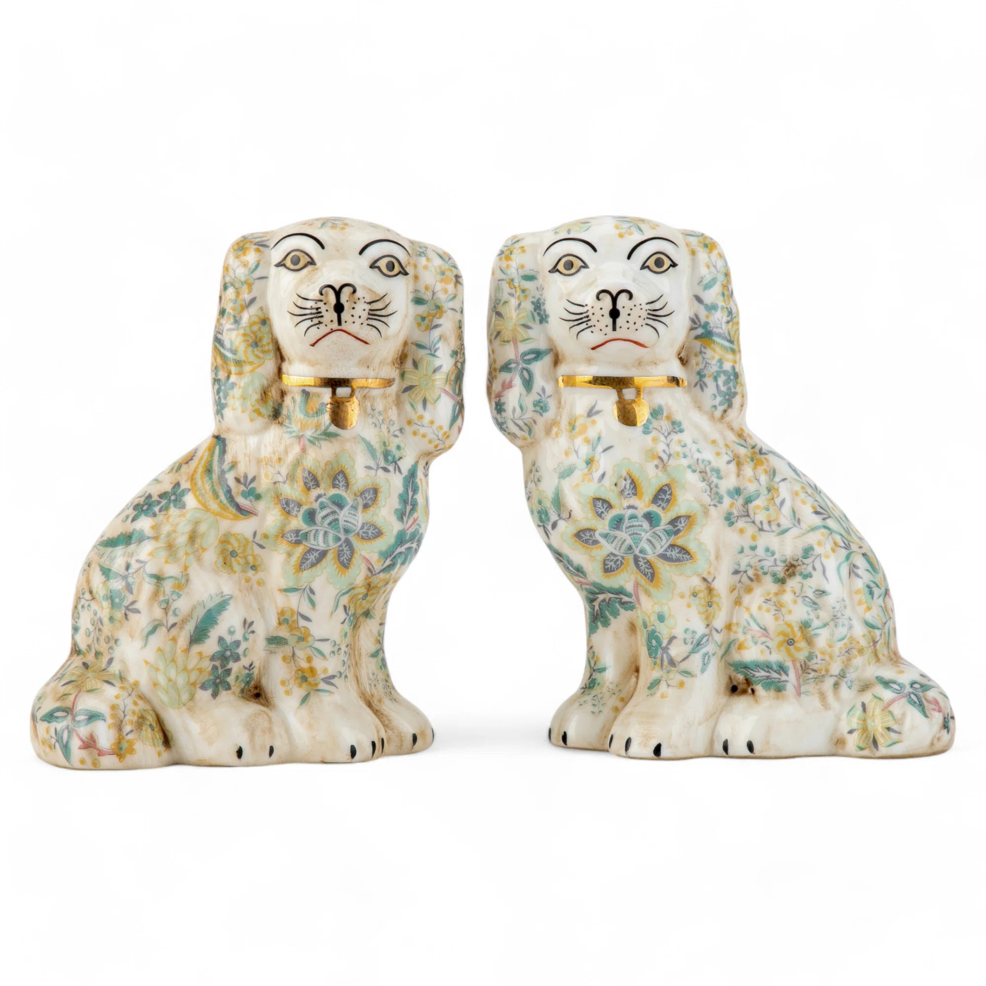 Danny's Fine Porcelain Staffordshire Style Dog Figurines – Chimney Pattern Small (Set of 2) | P... | Perigold