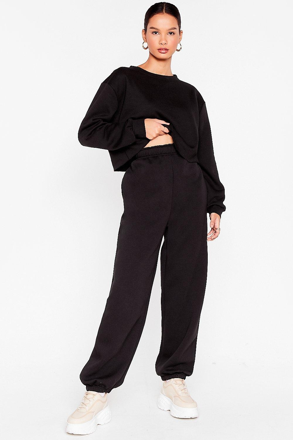 Missed You Cropped Sweatshirt and Jogger Set | NastyGal (US & CA)