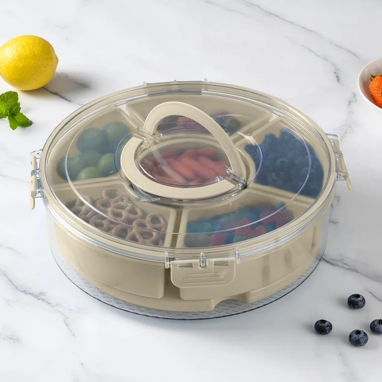 Cook with Color Rotating Snack Box with Ice Block and Carry Handle, Portable Compartments for Lun... | Walmart (US)