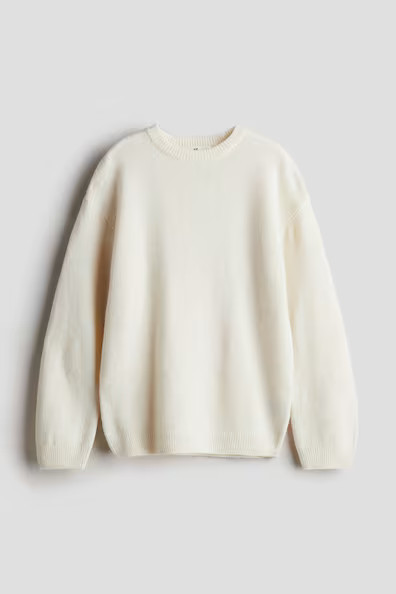 H & M - Loose Fit Sweater - White | H&M (US + CA)