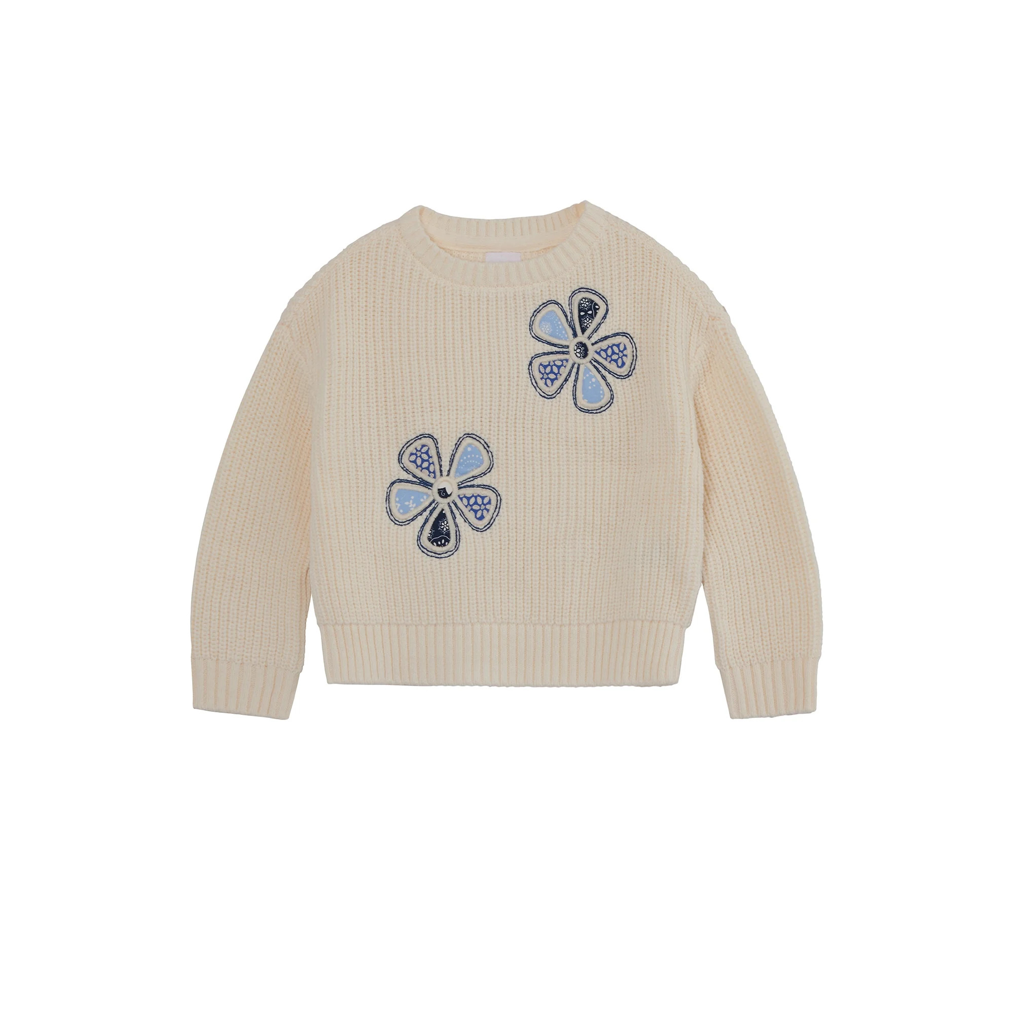 Wonder Nation Girls Embellished Sweater, Sizes 4-18 & Plus | Walmart (US)