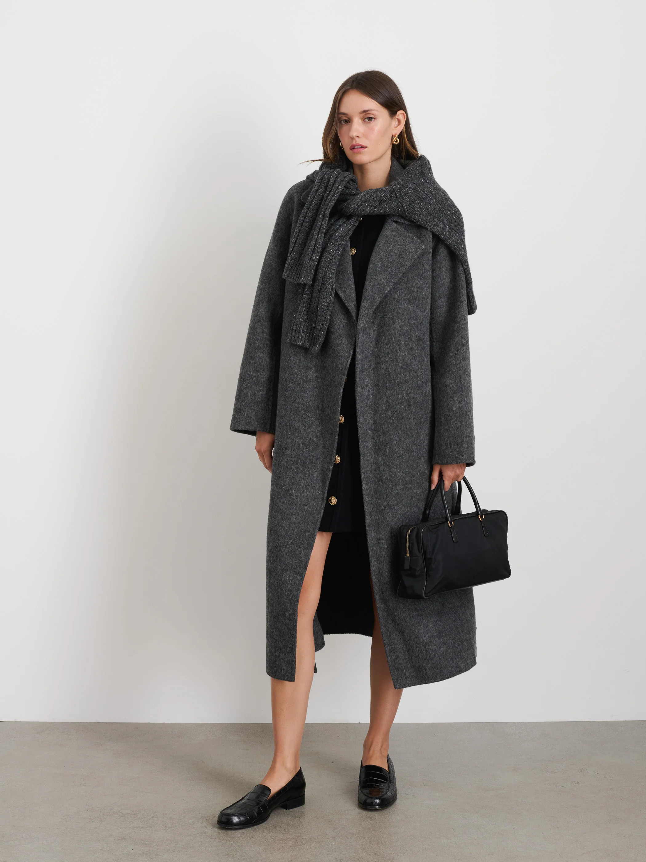 Georgia Wrap Coat In Wool Alpaca | Alex Mill
