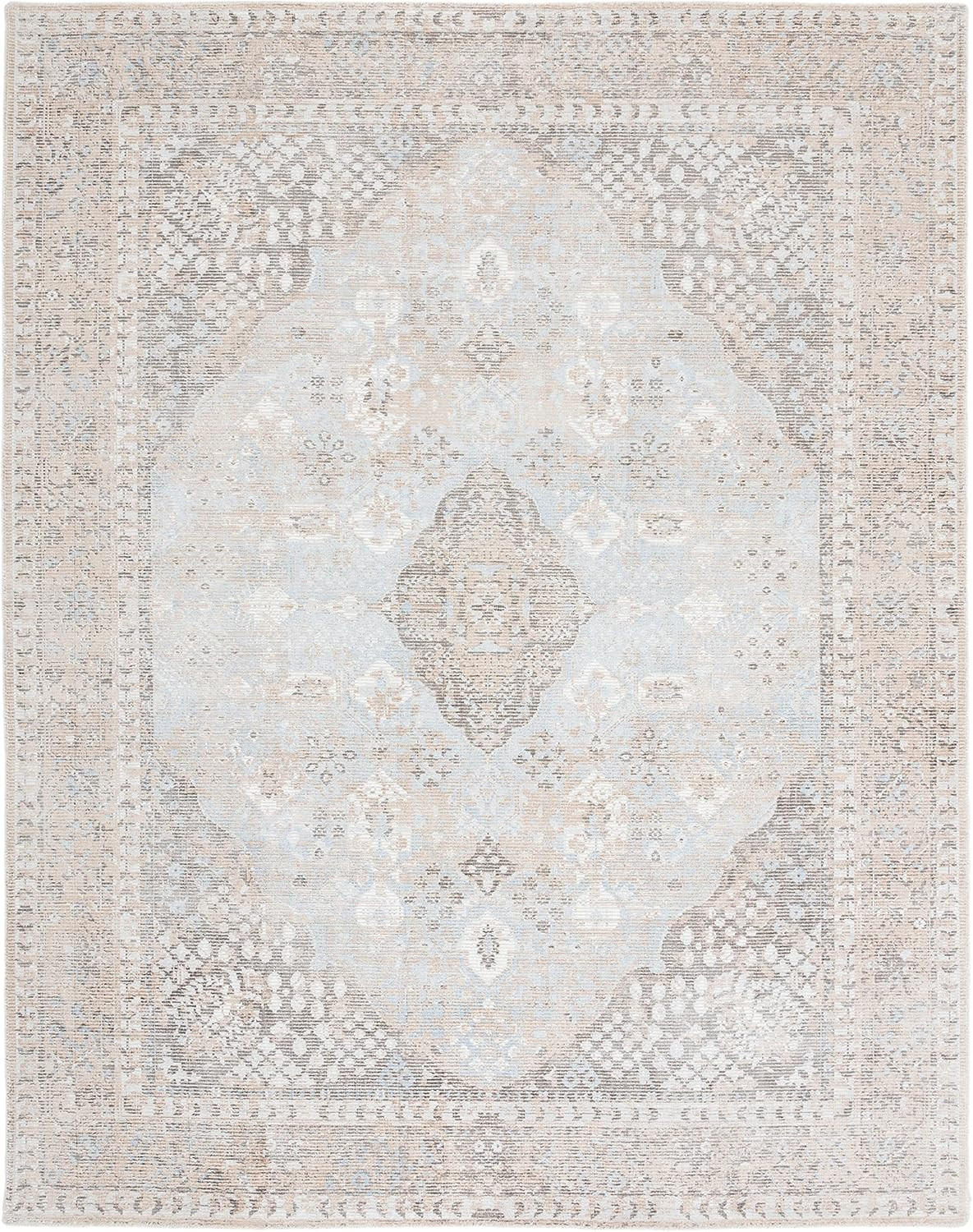 Safavieh Restoration Vintage Collection 8' x 10' Beige/Sand RVT703B Handmade Distressed Wool & Vi... | Amazon (US)