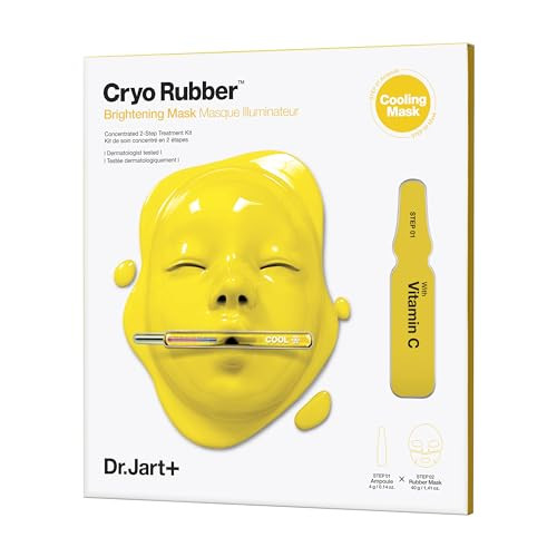 Dr.Jart+ Cryo Rubber Brightening Korean Face Mask with Niacinamide| Korean Skin Care | Travel Size, 1 Pack | Amazon (US)