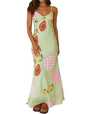 Women Sexy Floral Bodycon Maxi Dress Elegant Dress Sleeveless Summer Long Dress Cocktail Party Dr... | Amazon (US)