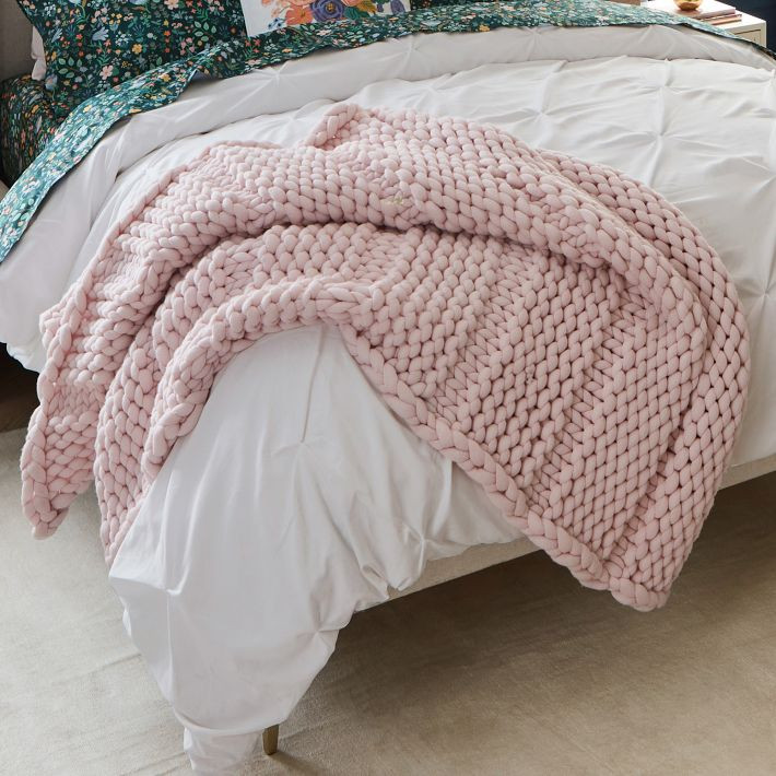 Super Chunky Knit Throw | Pottery Barn Teen