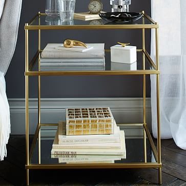 Terrace Nightstand - Antique Brass | West Elm (US)
