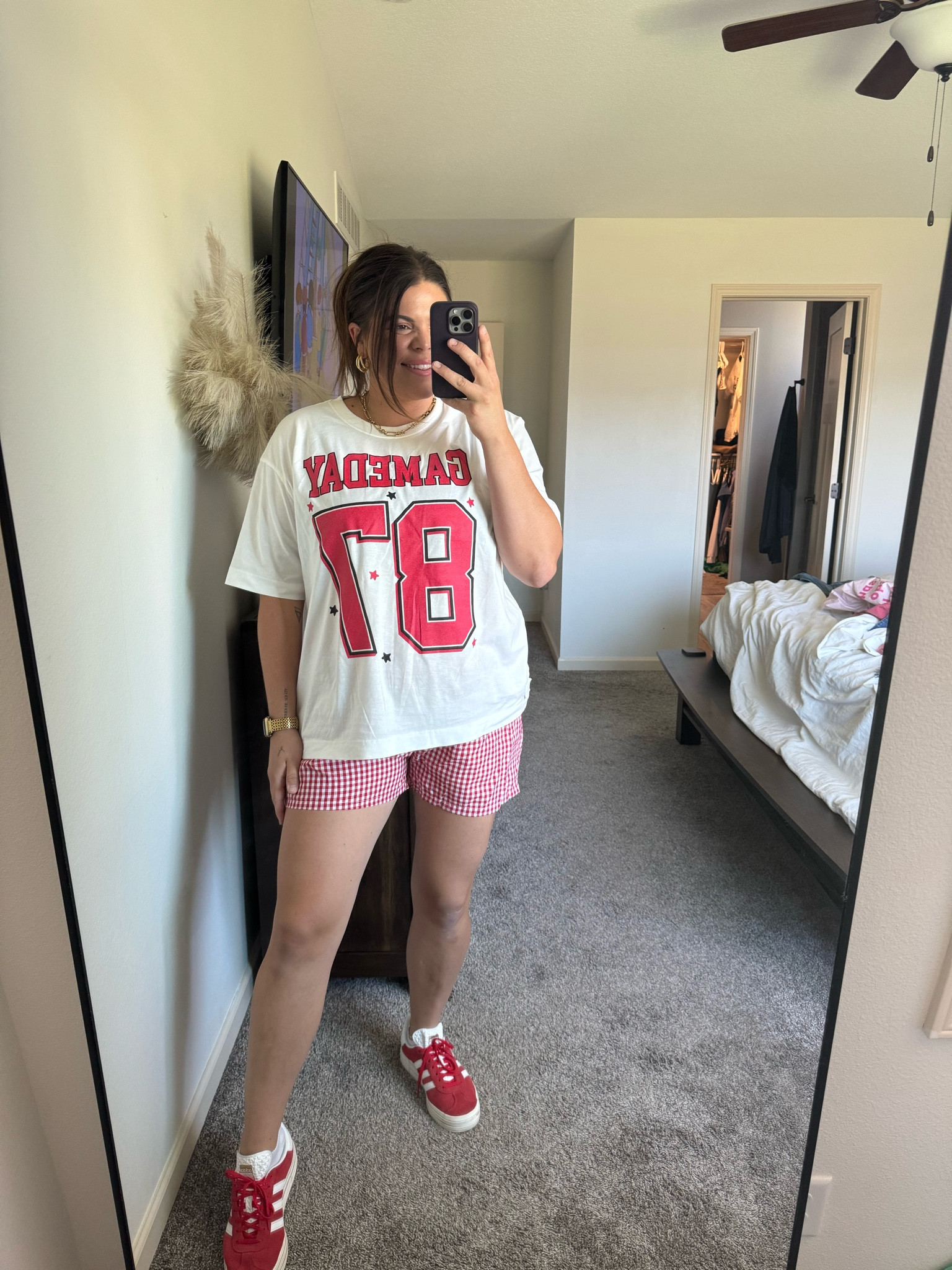 Football game outfit // tailgate outfit for those fall games!!

College football game, high school football game outfit, nfl game outfit, Super Bowl outfit 

midsize, football sweatshirt, football tee, Travis Kelce , chiefs sweatshirt, Iowa state shirt. Adidas gazelle bold

#LTKStyleTip #LTKMidsize #LTKFindsUnder50