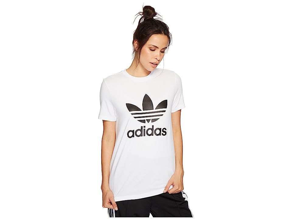 adidas Originals Trefoil Tee (White/Black 2) Women's T Shirt | Zappos