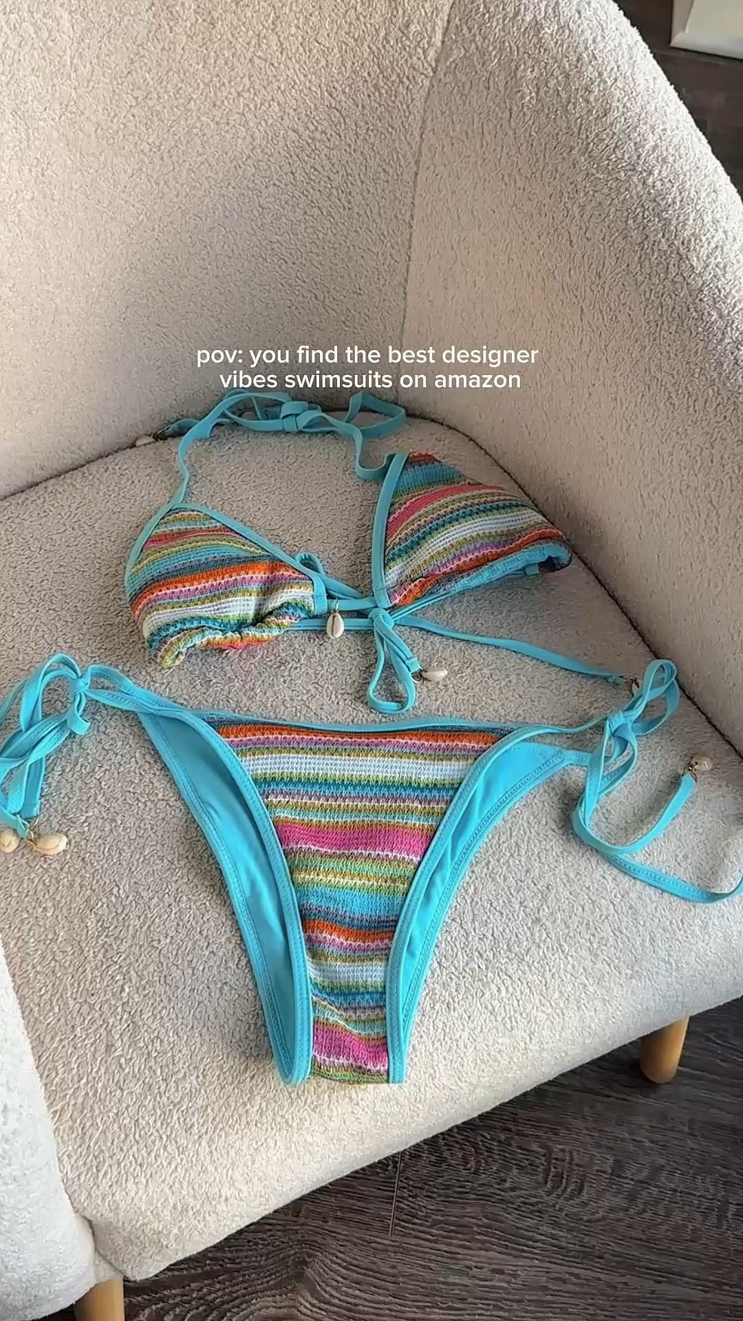 why you need these amazon bikinis under $50 in your summer swim rotation 🤭🌊☀️🌺

they’re all under $35 right now, with one of them even on sale for $15 (!!) so thank me later hehe

I seriously can’t believe i just now discovered this brand but their suits are so worth trying 🫶

• wearing size S in all 
• built-in removable padding 
• adjustable straps for a perfect fit 
• cute gold charm details 

and they ~actually~ fit true to size!

#amazonfashionfinds #bikini #vacationoutfits #ibizaoutfits #summeroutfitideas amazon fashion finds, swimwear, swimsuit outfits , ibizacore vacation outfit, summer outfit ideas, amazon haul, affordable zaful bikini, colorful fashion, dopamine dressing]

#LTKSwim #LTKFindsUnder50 #LTKSeasonal