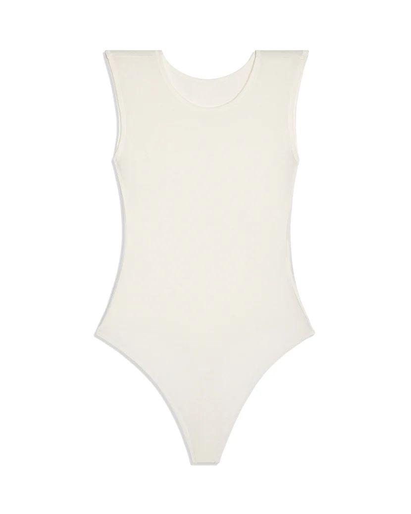 Muscle Tank Rib Bodysuit - Ivory L | We Wore What
