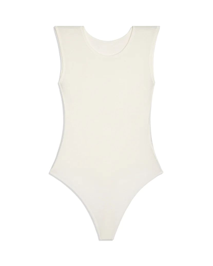 Muscle Tank Rib Bodysuit - Ivory L | We Wore What
