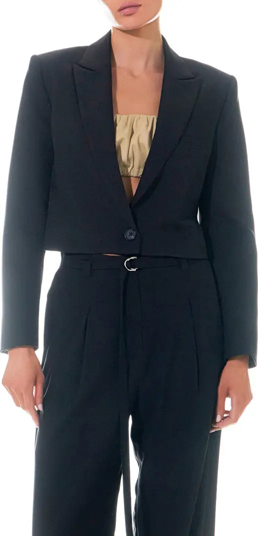 Grey Lab One-Button Crop Blazer | Nordstrom | Nordstrom