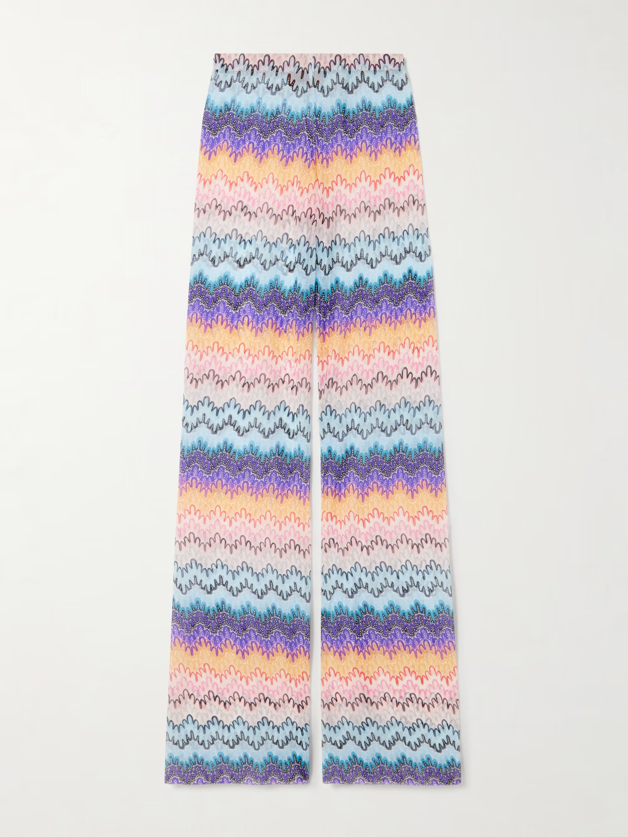 Printed mesh flared pants | NET-A-PORTER (US)