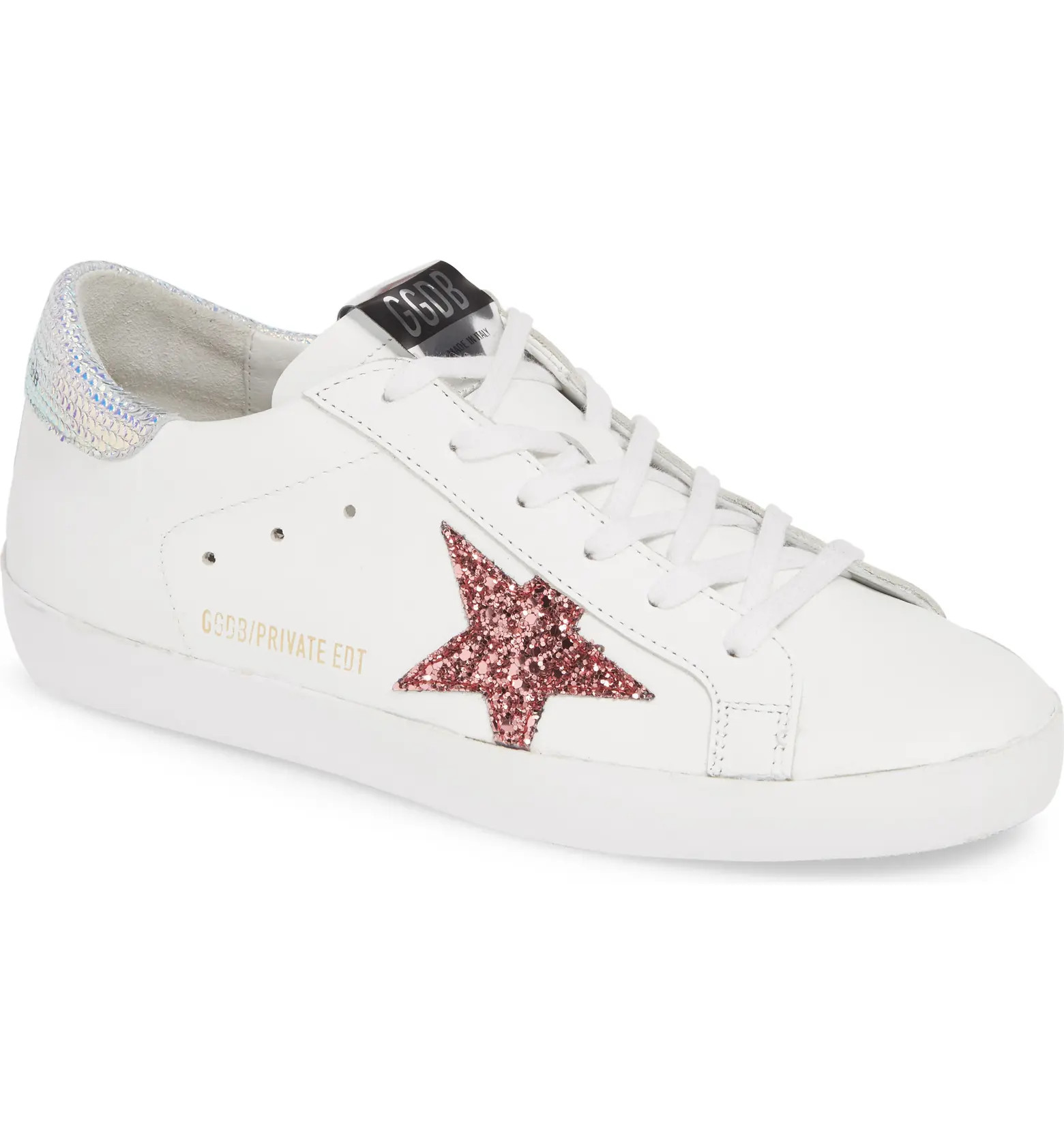 Superstar Glitter Low Top Sneaker | Nordstrom