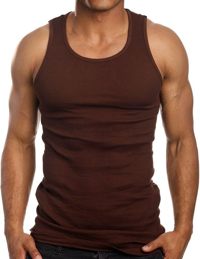 ToBeInStyle Men’s Workout A-Shirt Long Muscle Shirt Tank Top | Amazon (US)
