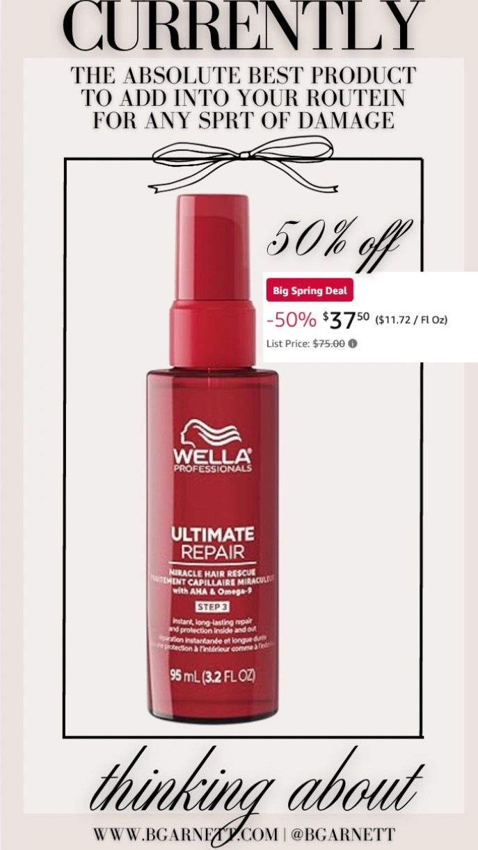 If you buy one thing from the last day of the Amazon spring sale, it should be this 

50% and a non-negotiable in my weekly healthy hair routine 

Hair health | healthy hair | hair repair | wella ultimate repair | wella hair | amazon sale 

#LTKSaleAlert #LTKFindsUnder50 #LTKBeauty
