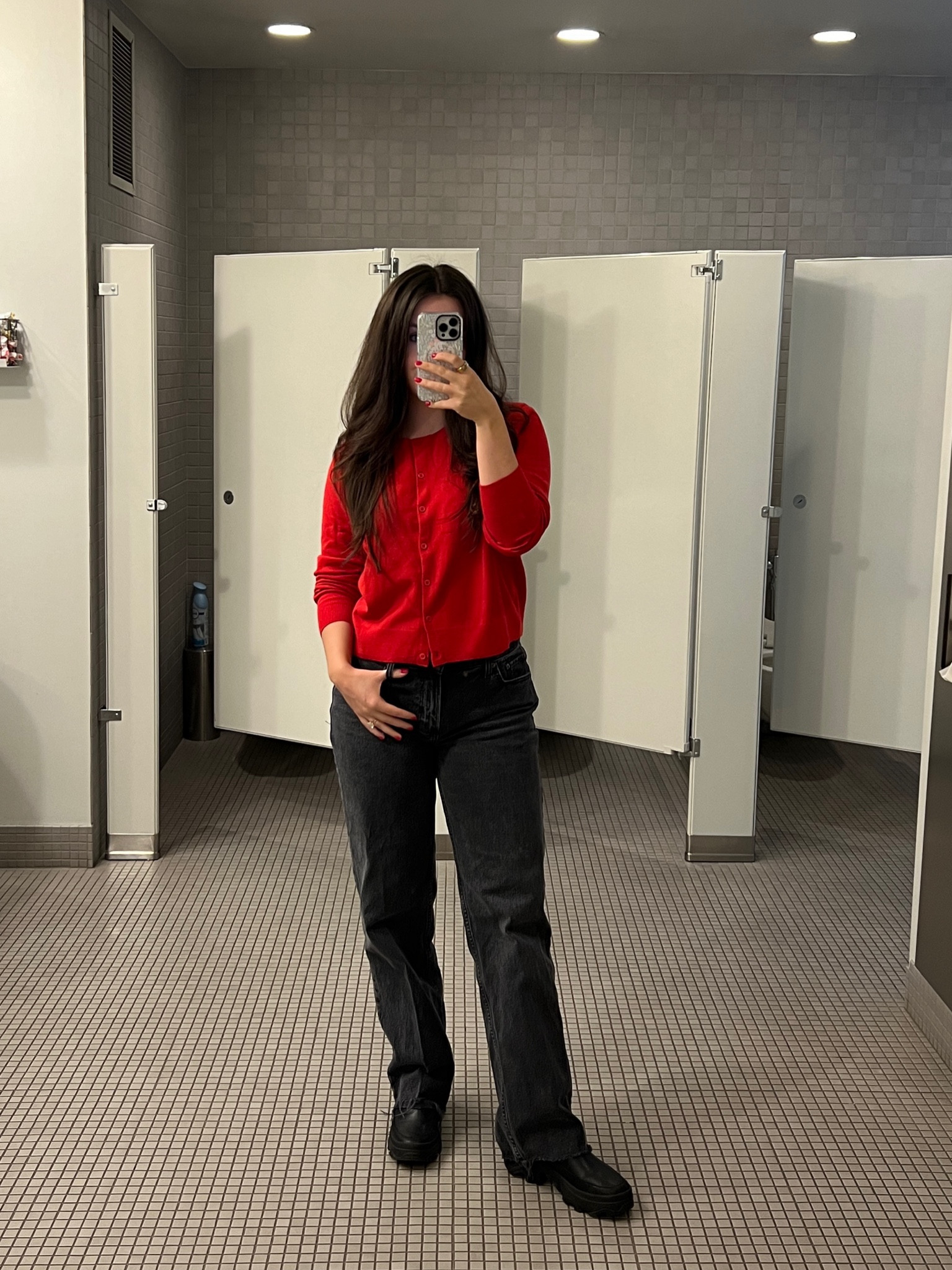 Fall outfit, red sweater, low rise baggy jeans 

#LTKFindsUnder50 #LTKHoliday #LTKSeasonal