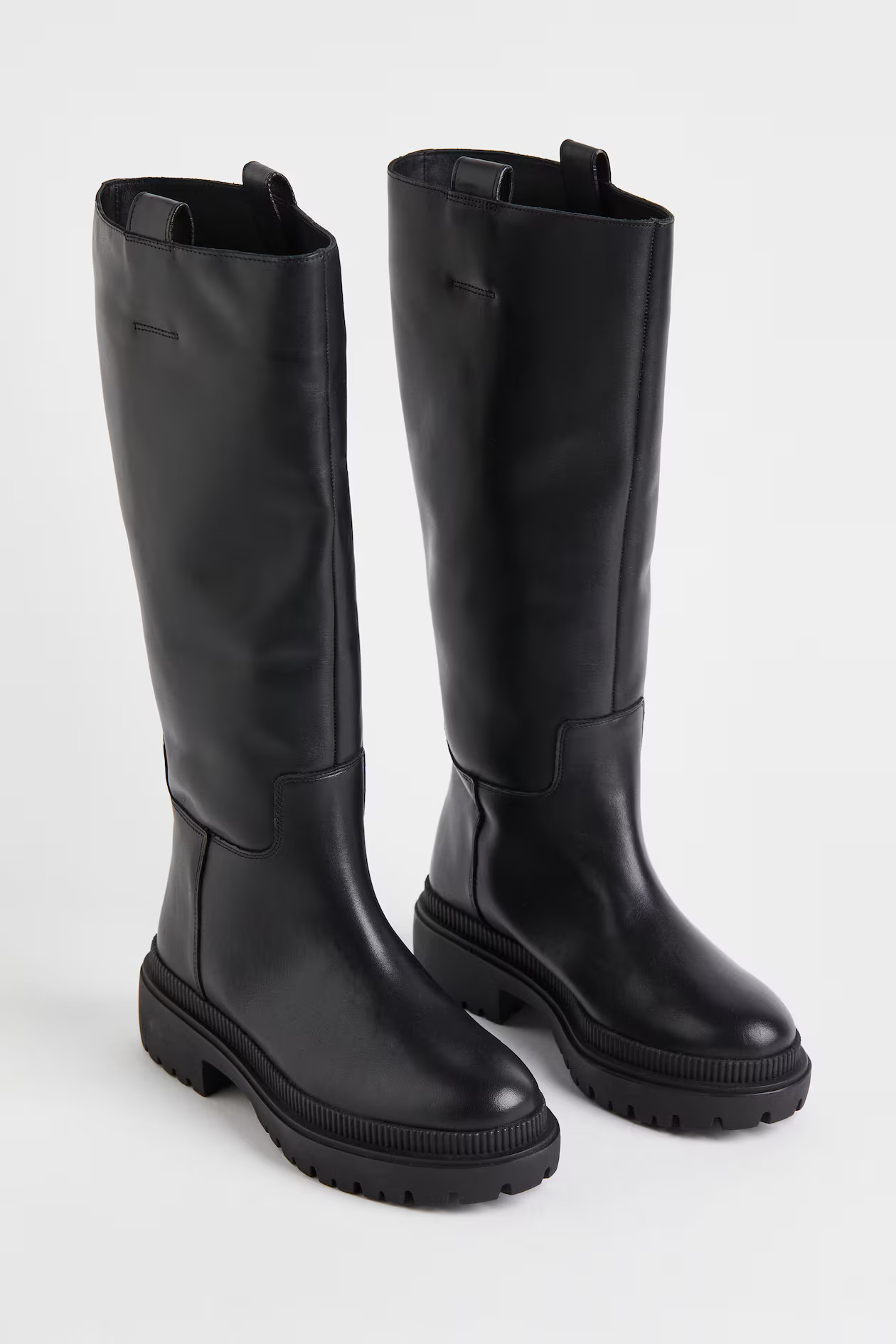 Leather knee-high boots | H&M (US + CA)