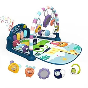 Baby Play Mat Baby Gym,Funny Play Piano Tummy Time Baby Activity Gym Mat with 5 Infant Learning S... | Amazon (US)