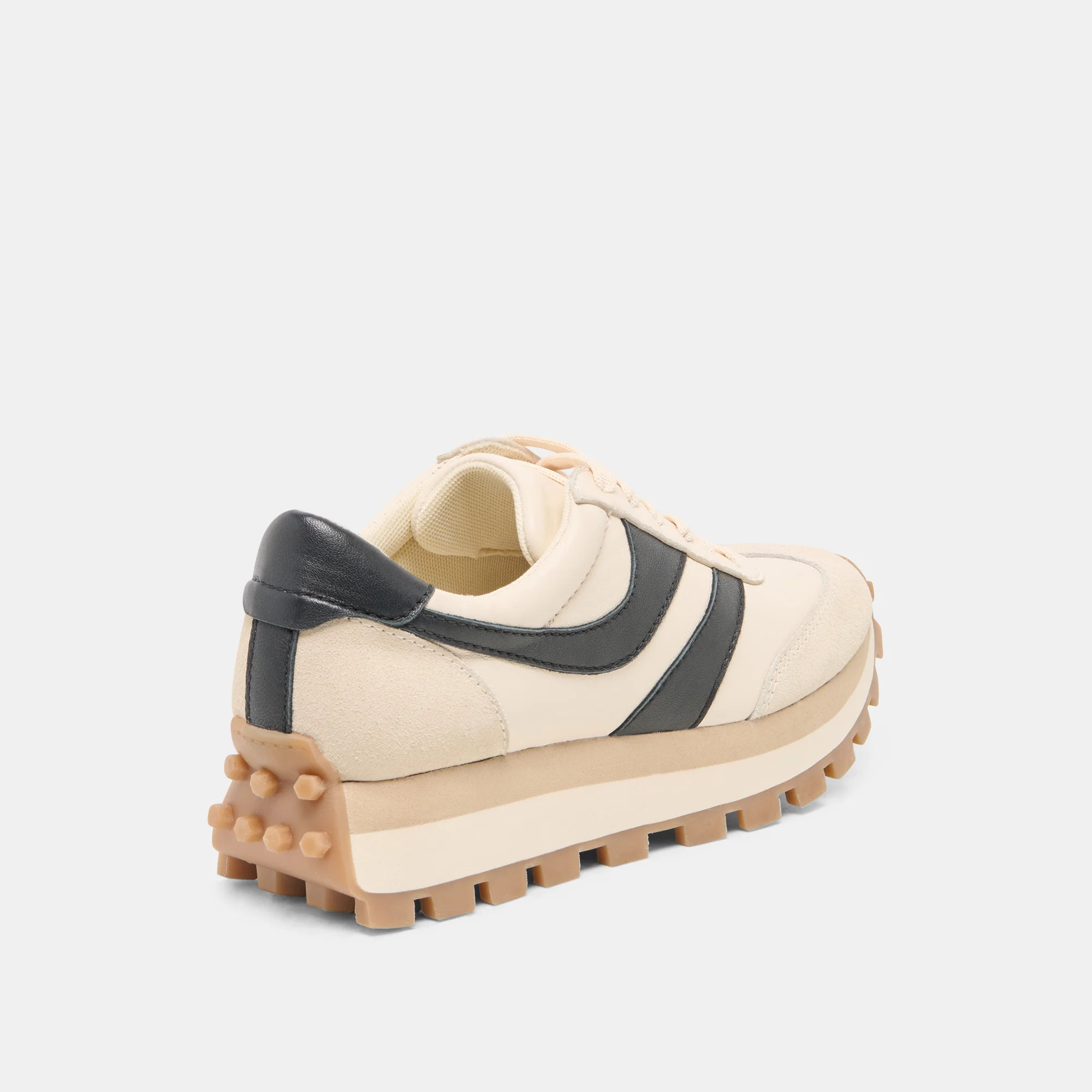 TRESA White Black Leather Platform Sneakers | Dolce Vita | DolceVita.com