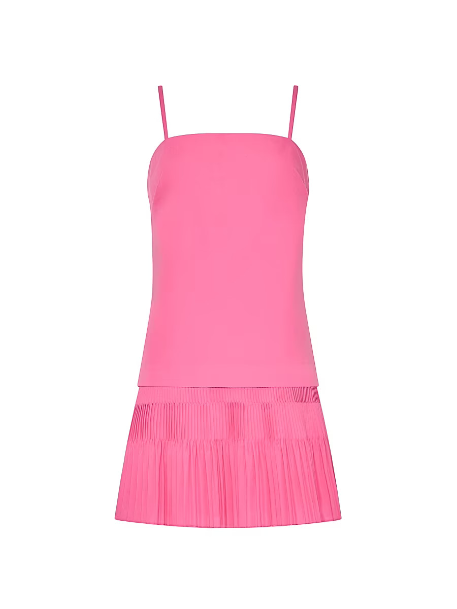 Women's Nola Pleated Drop-Waist Minidress - Pink - Size 4 | Saks Fifth Avenue