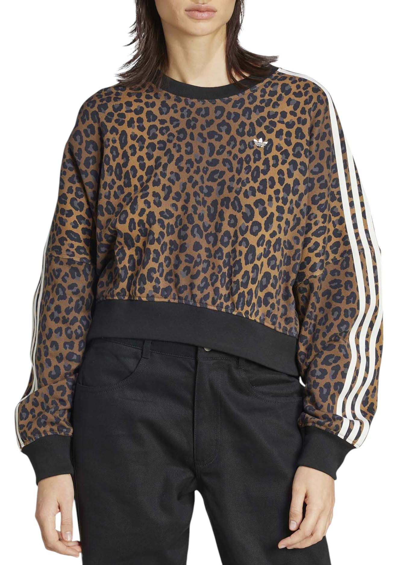 adidas Originals Women's Leopard Crewneck Sweatshirt, XS, Animal | DICK'S Sporting Goods