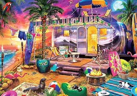 Buffalo Games - Beach Holiday - 300 Large Piece Jigsaw Puzzle | Amazon (US)