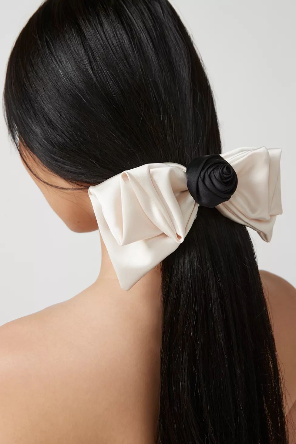 Satin Rosette Hair Bow Barrette | Urban Outfitters (US and RoW)