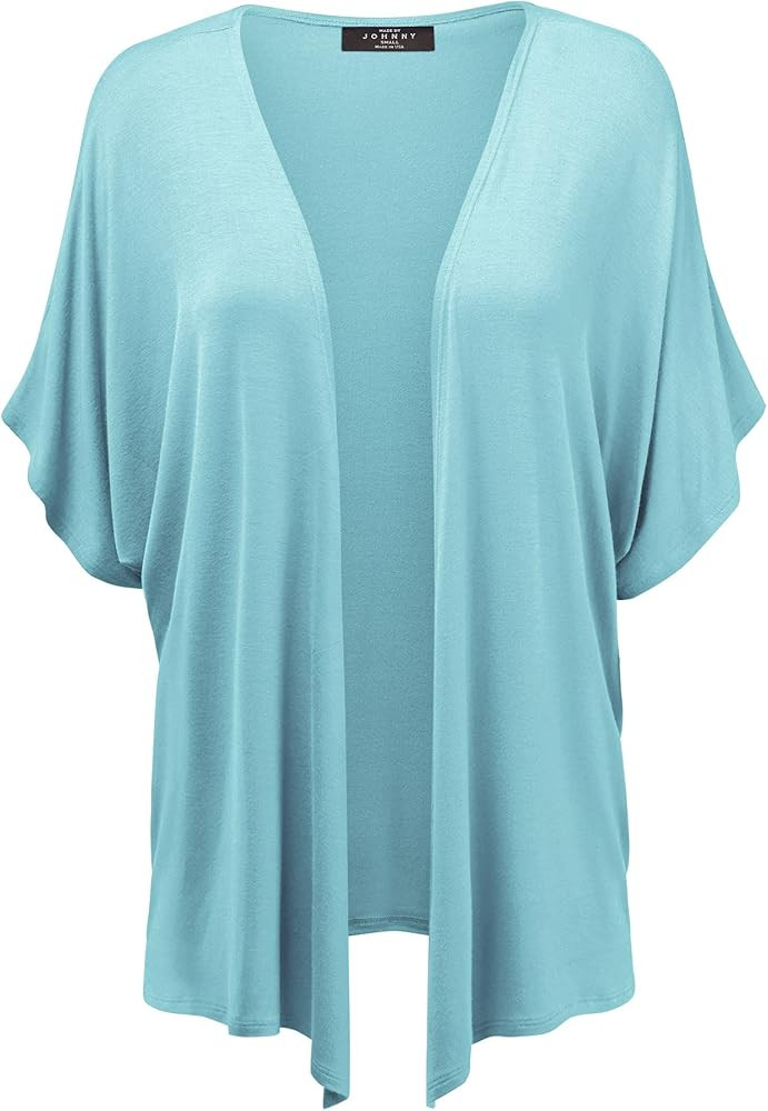 Made By Johnny Women's Kimono Style Short Sleeve Dolman Cardigan | Amazon (US)