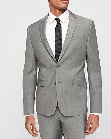 Extra Slim Gray Wool-blend Performance Stretch Suit Jacket | Express