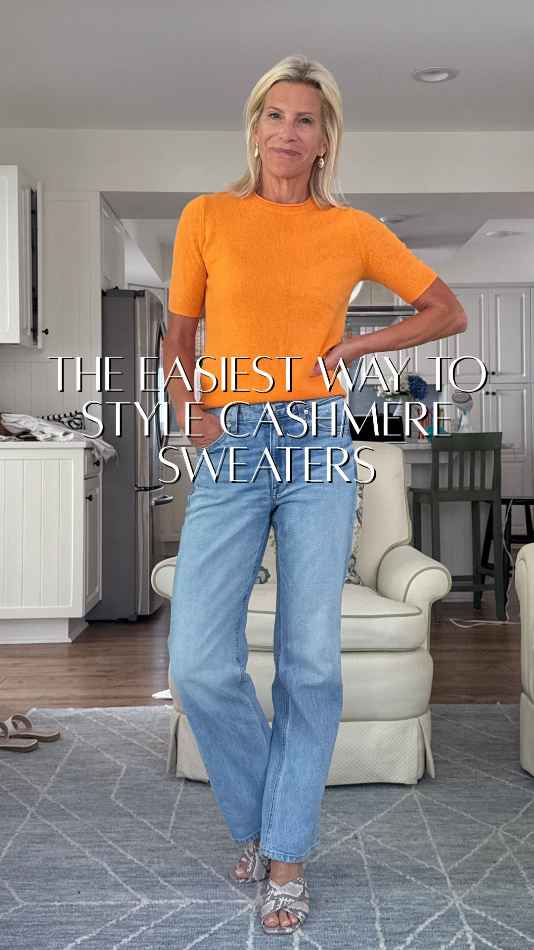 The easiest way to wear cashmere? Keep it simple: short-sleeve sweater + denim + a little layering when it’s chilly. ✨ 

#LTKStyleTip