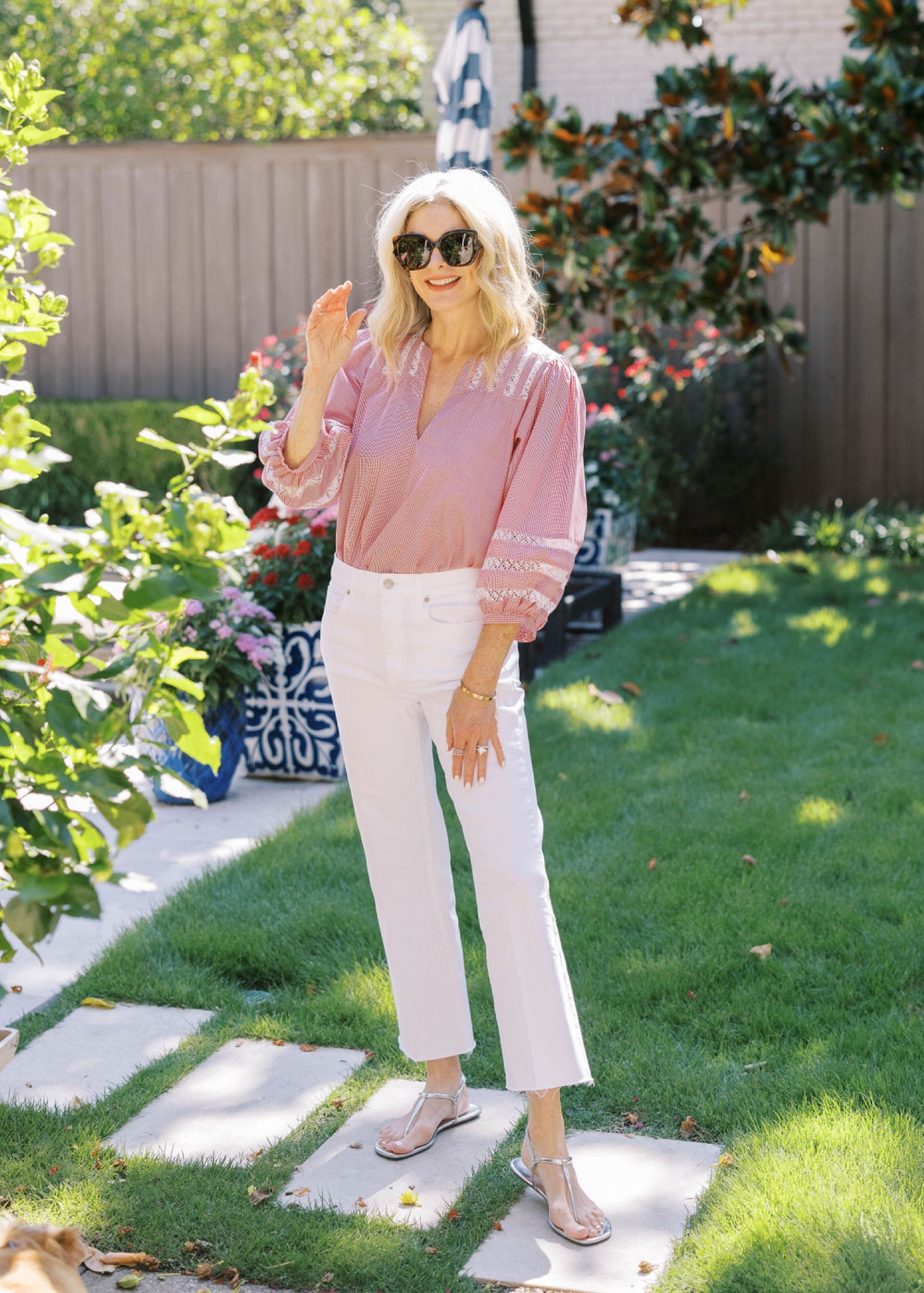 Love this summer look! Size S top. Jeans fit TTS  

#LTKSeasonal #LTKStyleTip