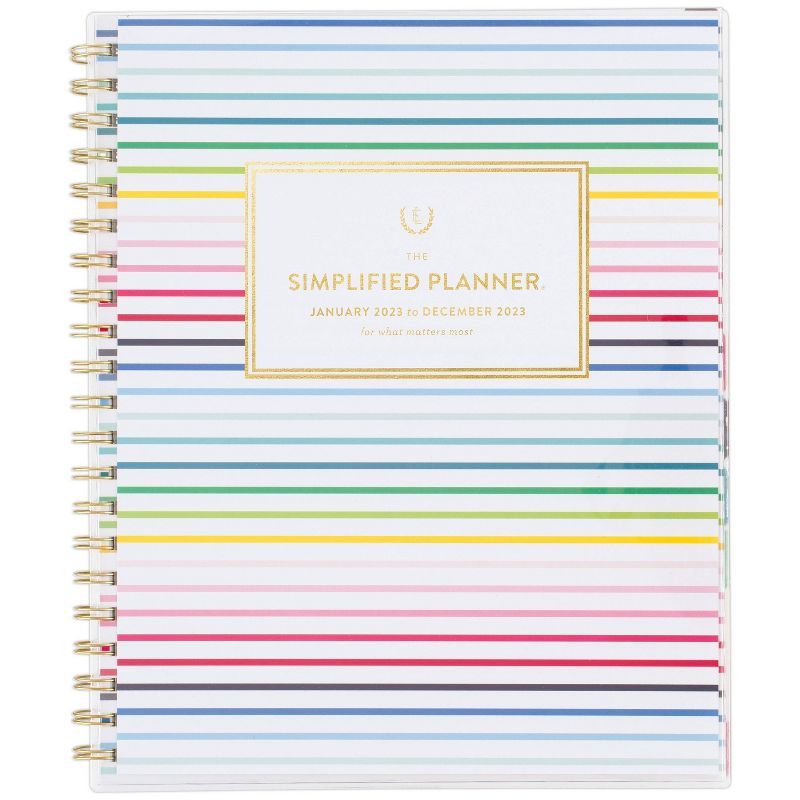 2023 Planner Weekly/Monthly 11"x8.375" Happy Stripe - Emily Ley for At-A-Glance | Target