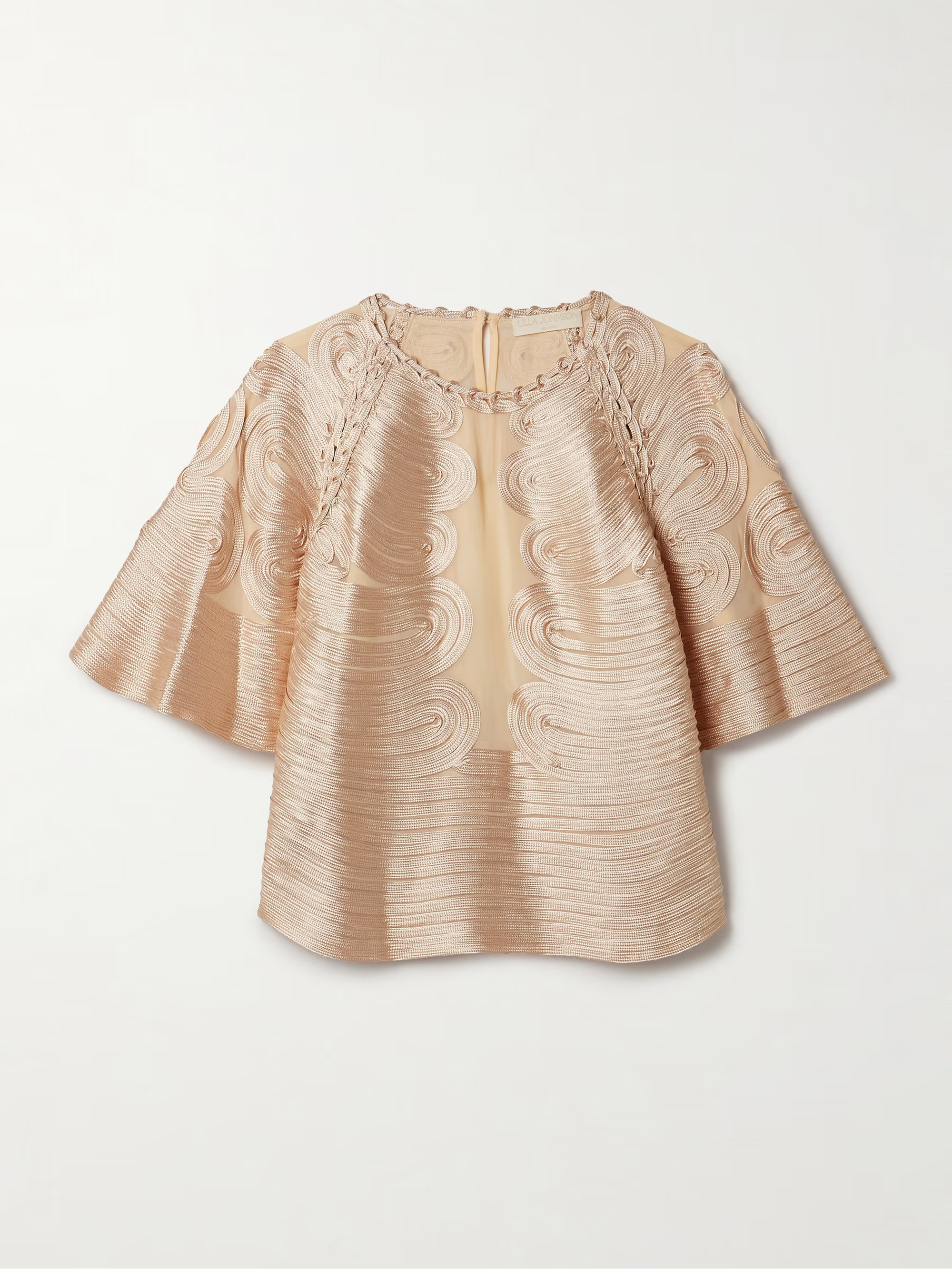 Marlo appliquéd silk-chiffon blouse | NET-A-PORTER (UK & EU)