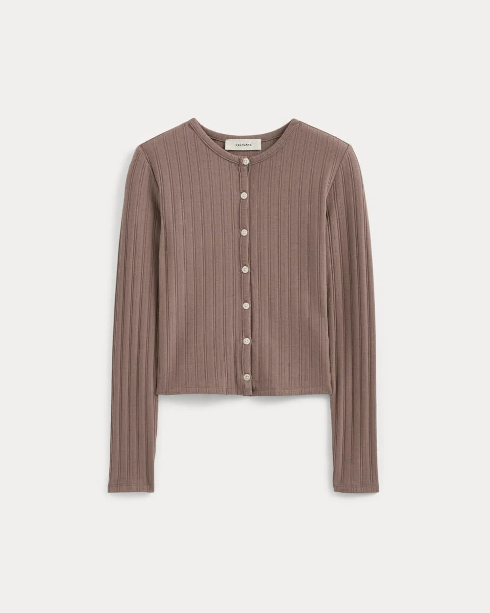 Cardigan in Pointelle | Heathered Chocolate Chip | Everlane